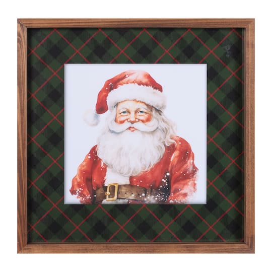 Melrose 16" x 16" Santa Claus Framed Wall Art Print | Michaels®